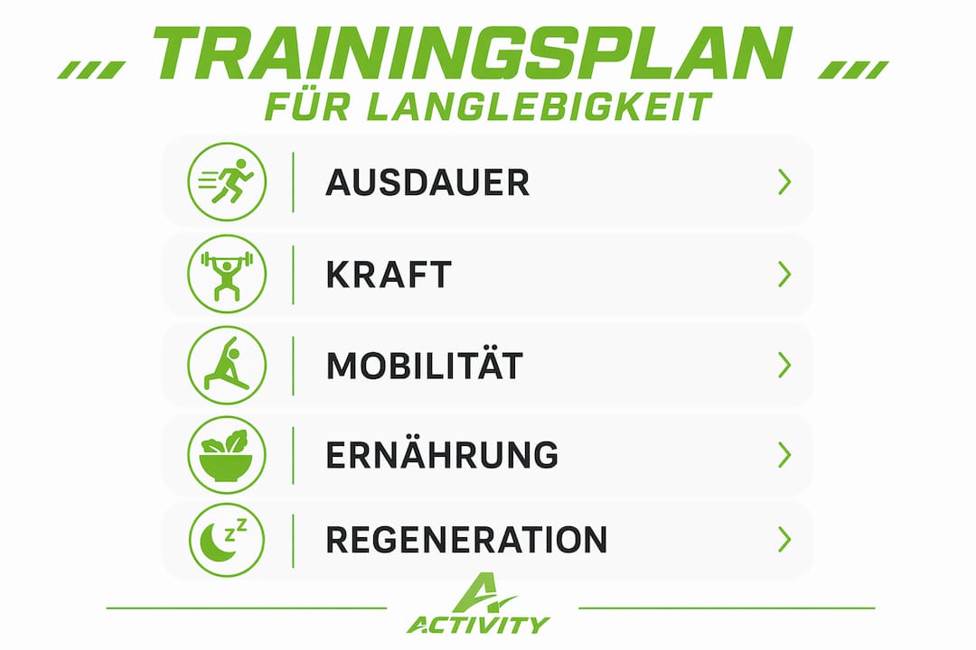 Welches Training Ist Am Besten Für Ein Langes Leben? 3 Infografik: trainingsplan – in einfachen schritten zu mehr vitalität und einem langen, gesunden leben