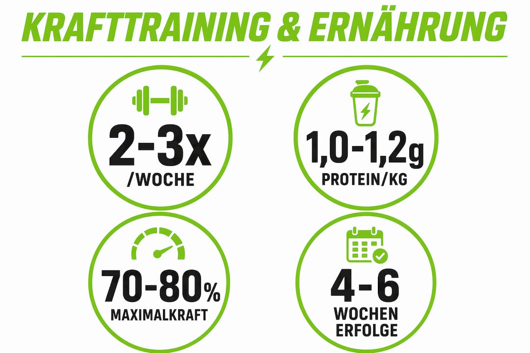 Grafik mit spannenden zahlen und fakten rund ums krafttraining im höheren alter