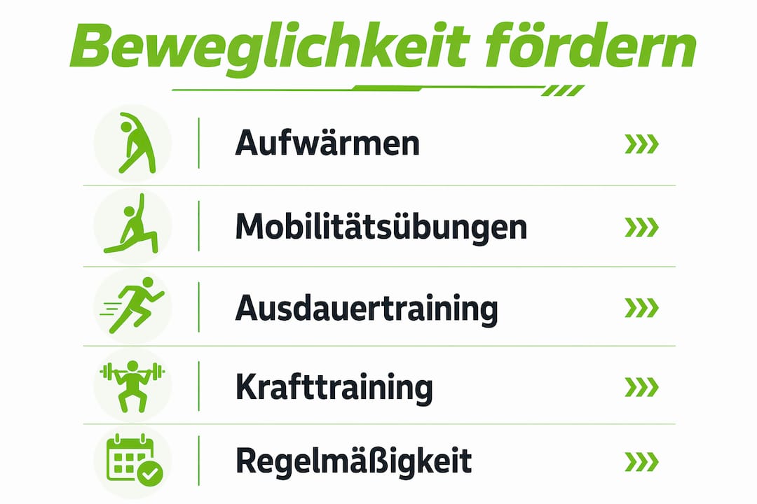 Beweglichkeit Im Alter Verbessern: Tipps Für Senioren! 1 Diese infografik stellt effektive übungen und tipps vor, mit denen senioren ihre beweglichkeit gezielt fördern können.