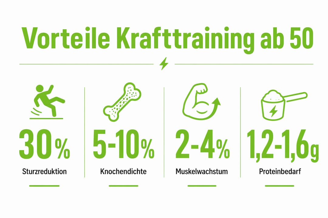 Krafttraining Ab 50 Für Anfänger: Sicher Starten 3 Infografik: warum krafttraining ab 50 besonders wertvoll ist – die wichtigsten vorteile auf einen blick