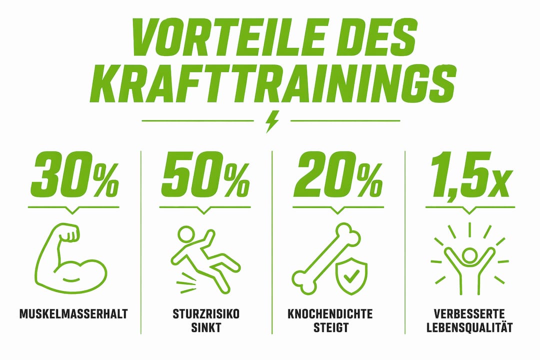 Infografik: warum krafttraining ab 50 besonders wichtig ist – ihre vorteile auf einen blick
