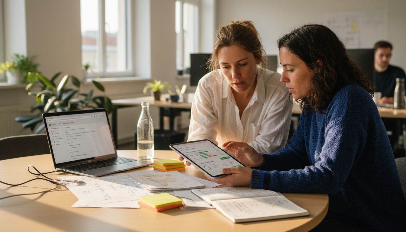 Das Team wirft einen Blick auf die Ergebnisse der aktuellen Google Ads-Kampagne und bespricht, wie die Anzeigen gelaufen sind.