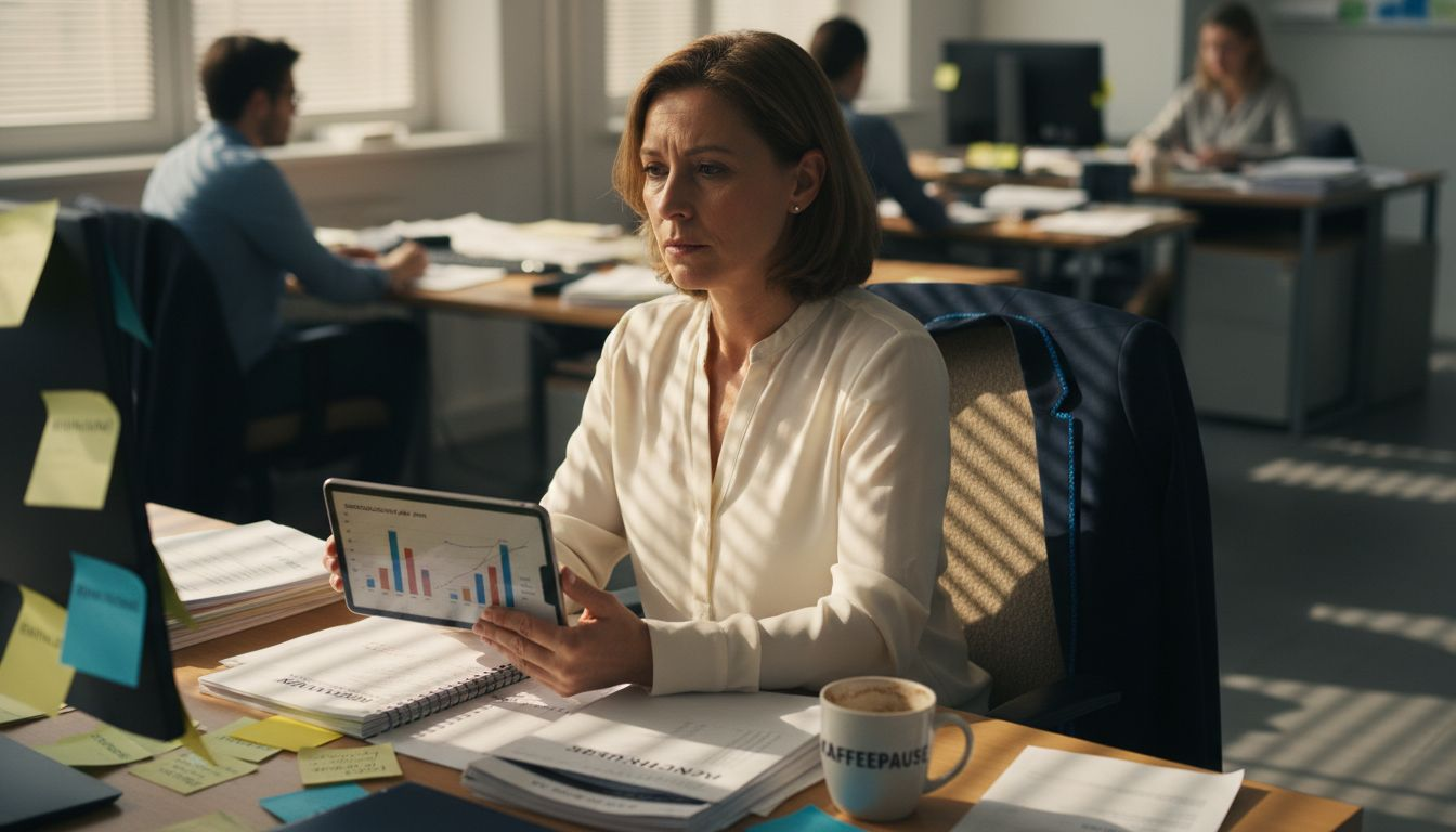 Der E-Commerce-Manager analysiert die aktuellen Verkaufszahlen, um das Umsatzwachstum zu bewerten.