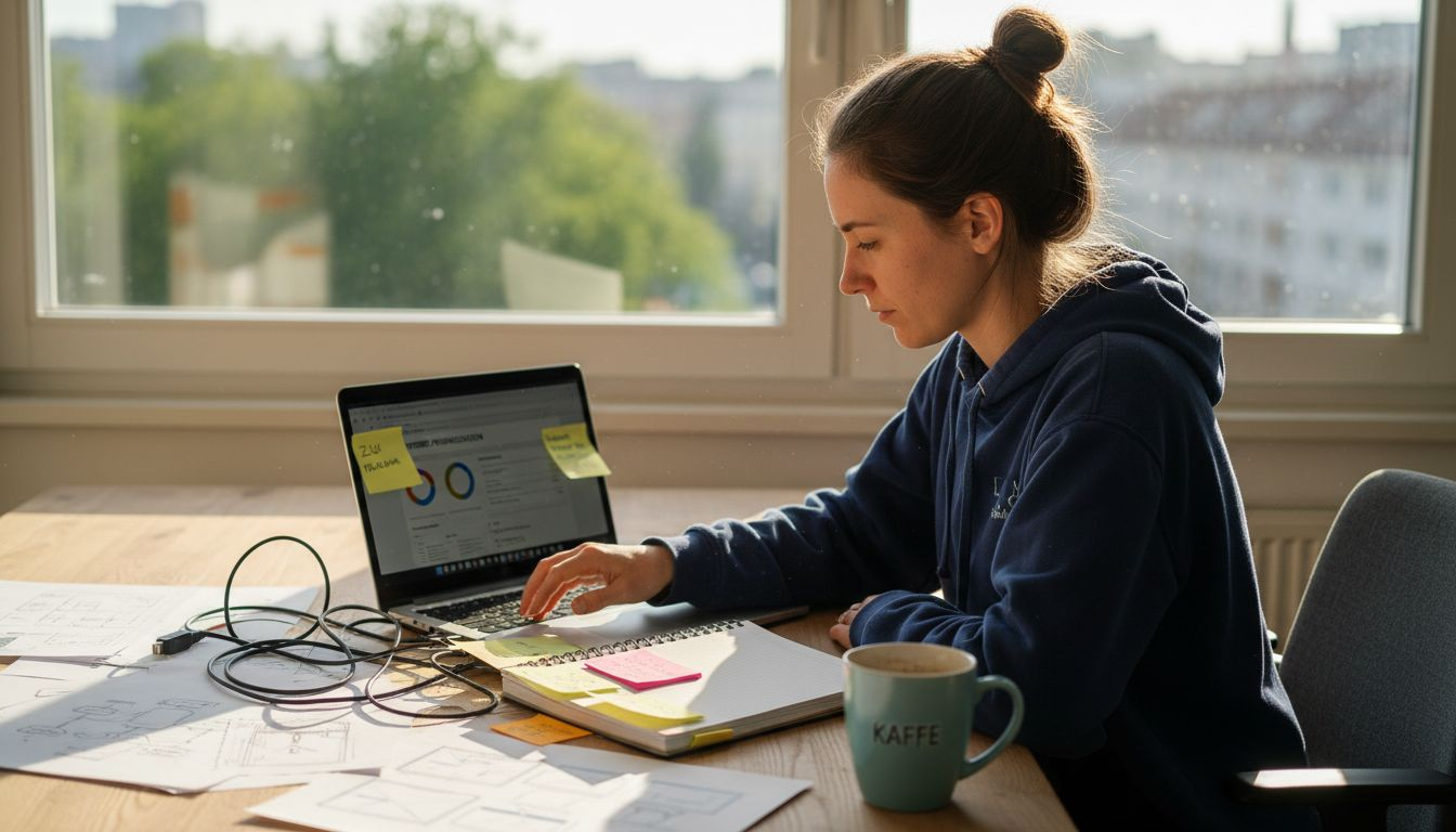 Ein Webentwickler prüft die Website auf technische SEO-Aspekte, um Optimierungspotenziale aufzudecken.