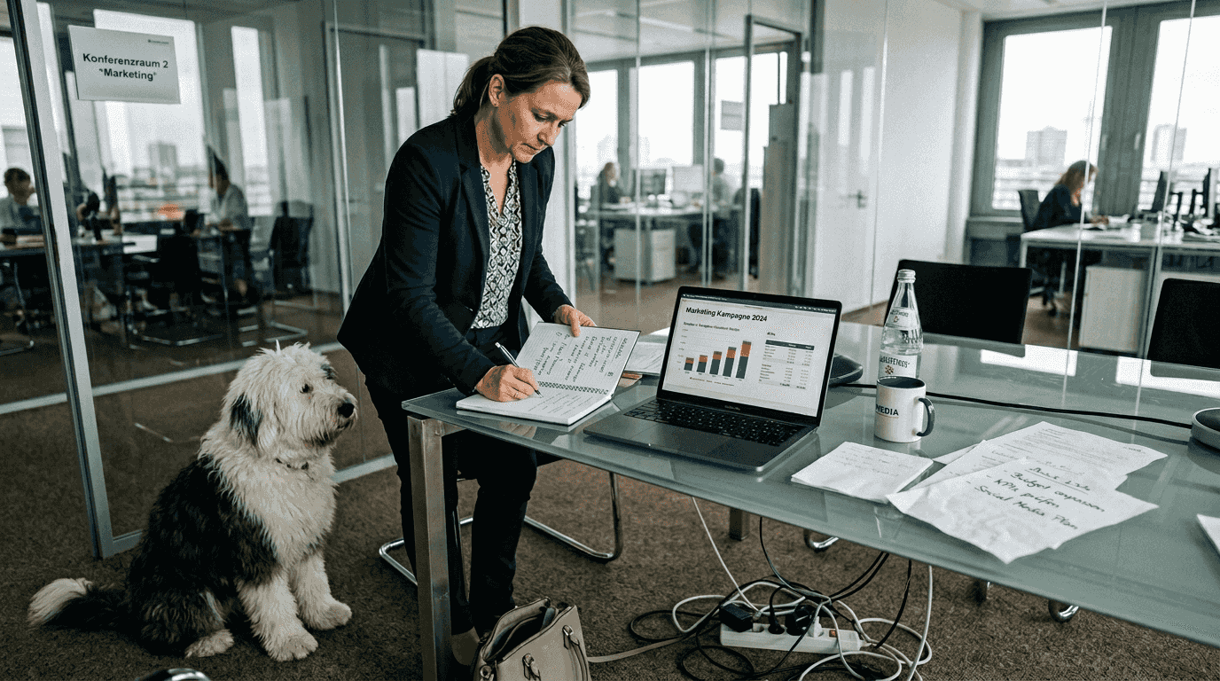 Eine Unternehmerin entwickelt eine SEA-Strategie für ihr Unternehmen.