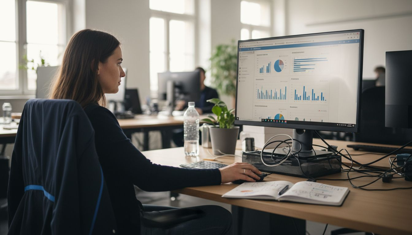 Ein Analyst prüft die Ergebnisse der KI-basierten Lead-Qualifizierung.