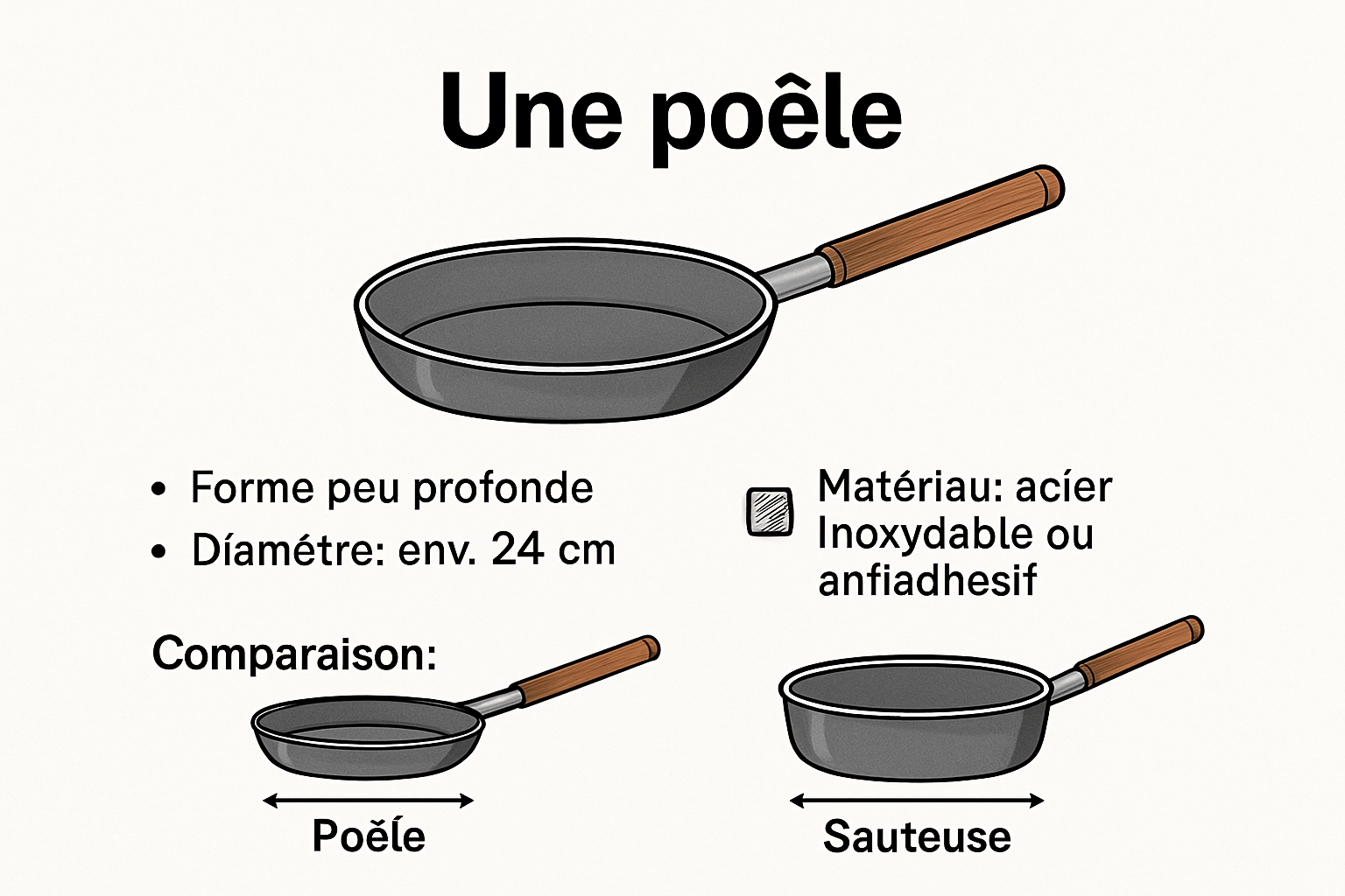 Infographie comparative des différents modèles de poêles et de leurs principales caractéristiques