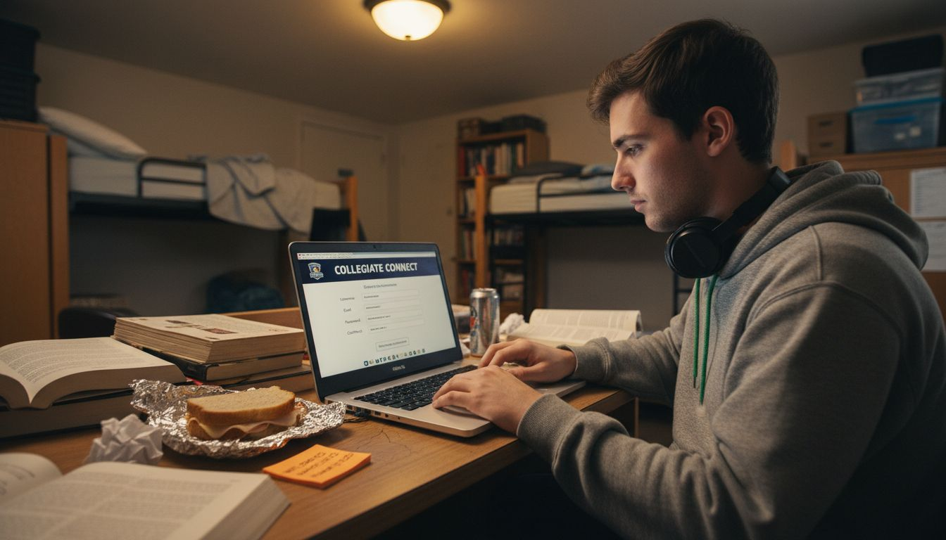 Student creating secure forum registration