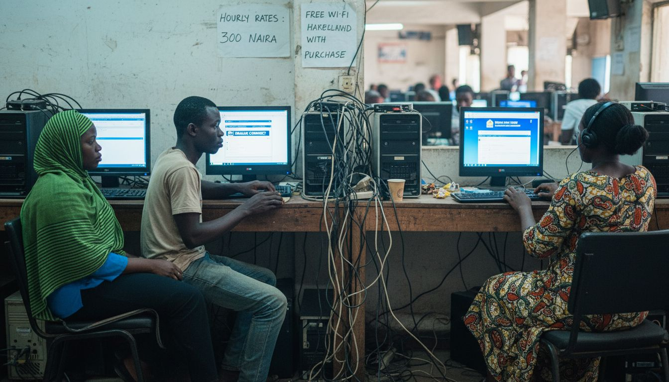 Role of Community Forums in Nigerian Online Life 3 Nigerian group using computers in forum