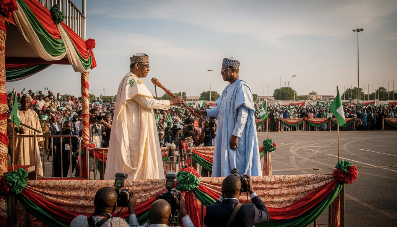 Nigerian leaders at 1999 handover ceremony