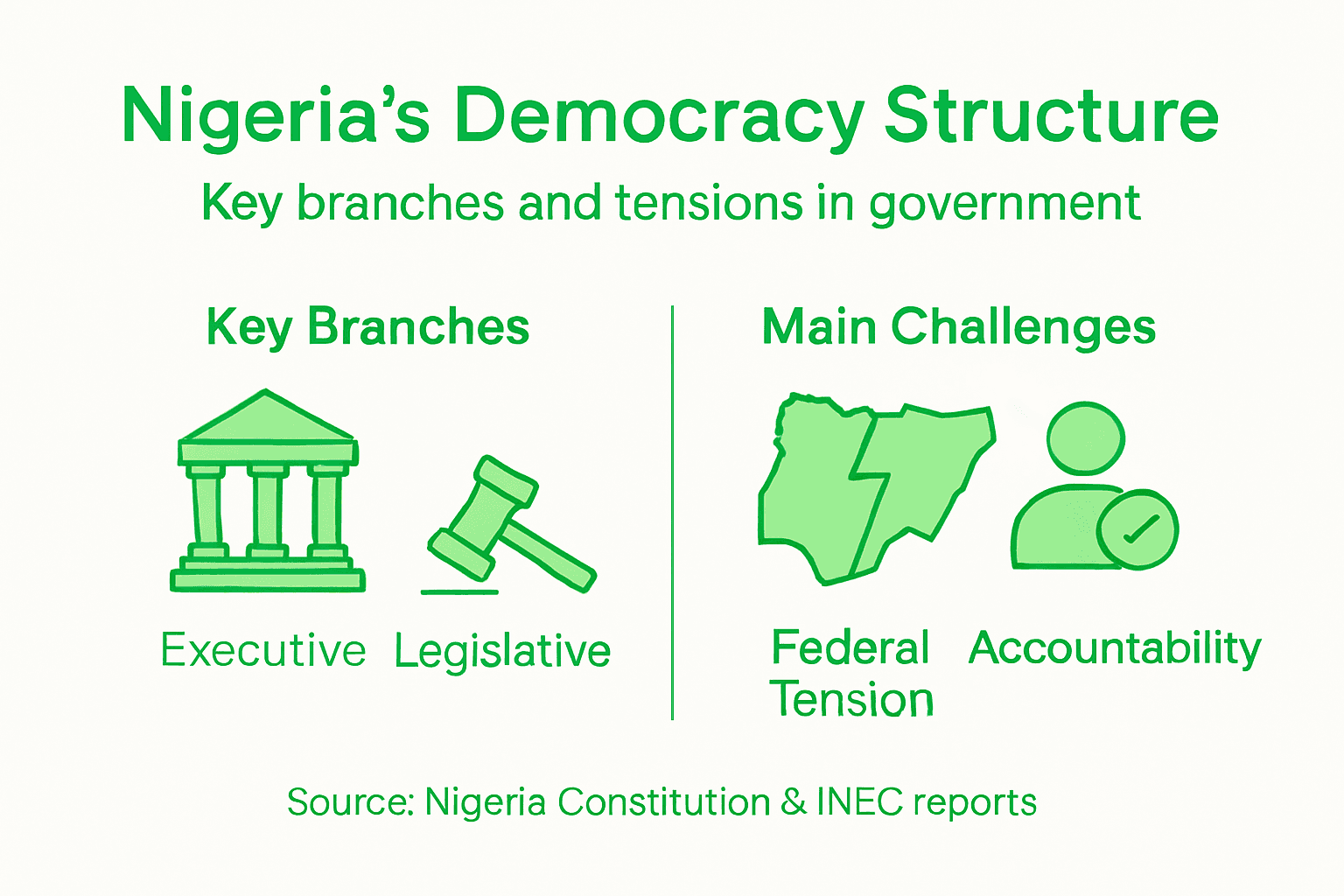 Infographic explaining Nigeria’s democracy structure