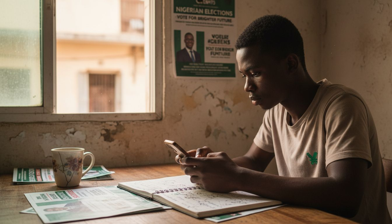 Nigerian youth shares election info online
