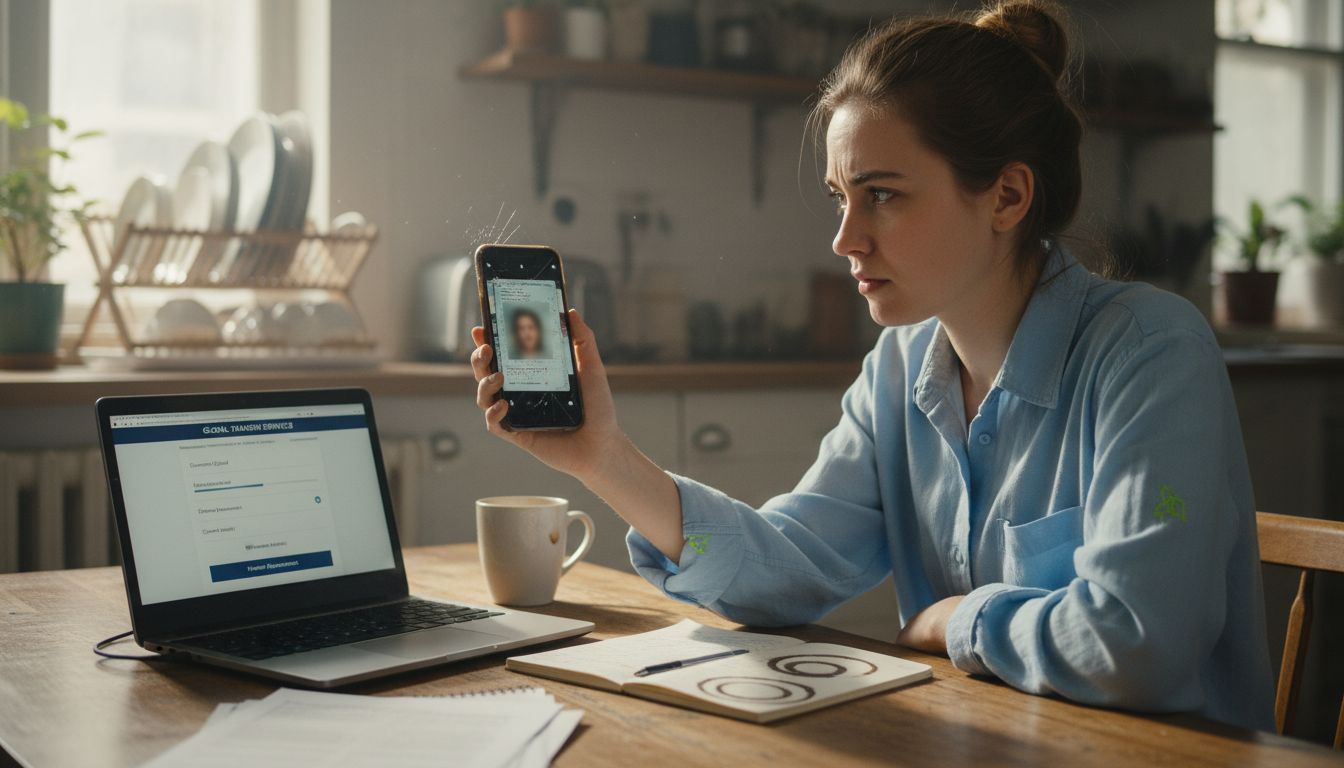 Complete Guide to Sending Money to Nigeria Safely 2 Woman verifying sender account documents