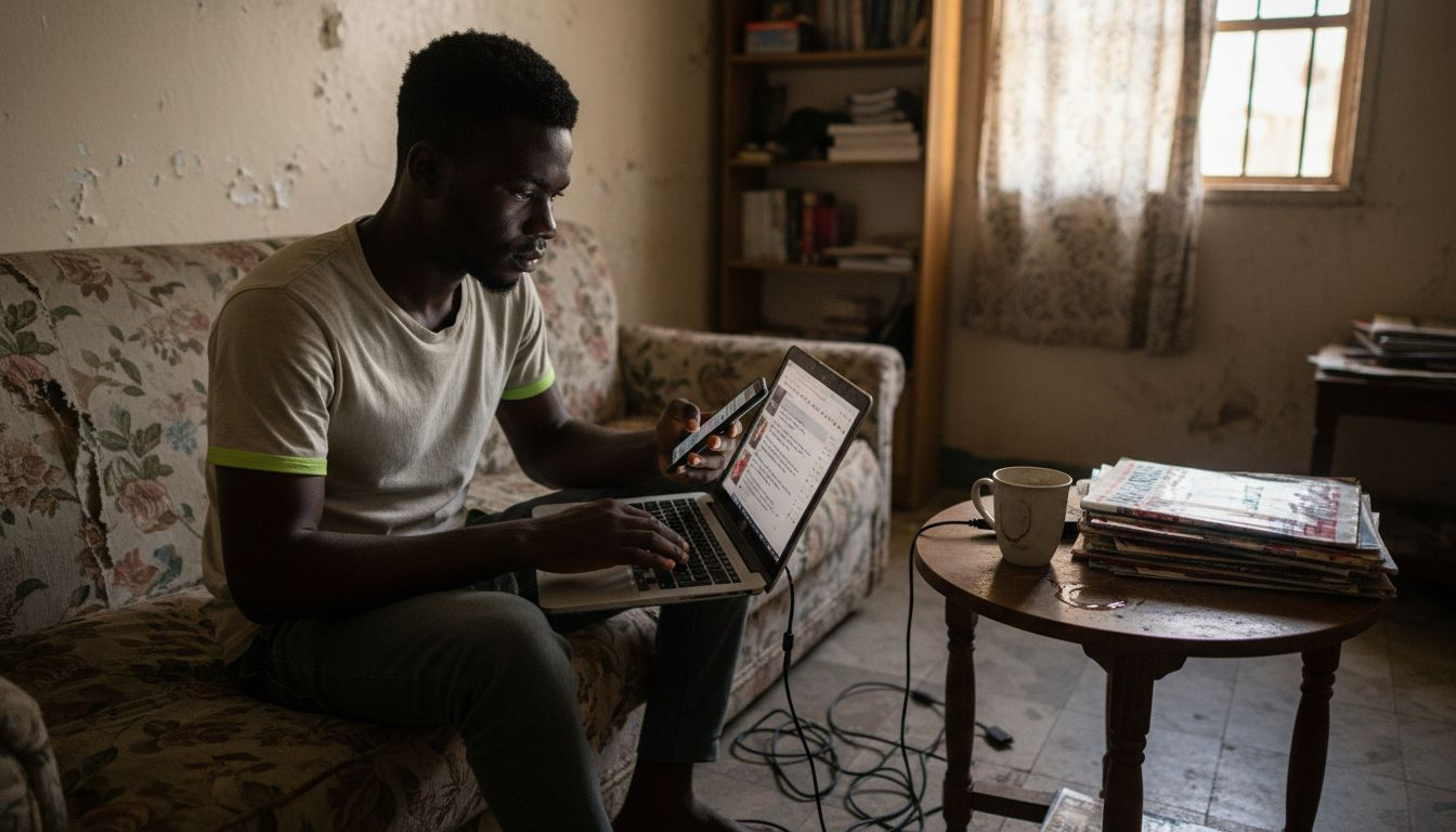 Current Affairs Guide Nigeria: Stay Informed and Engaged Now 3 Man joins online Nigeria news discussions