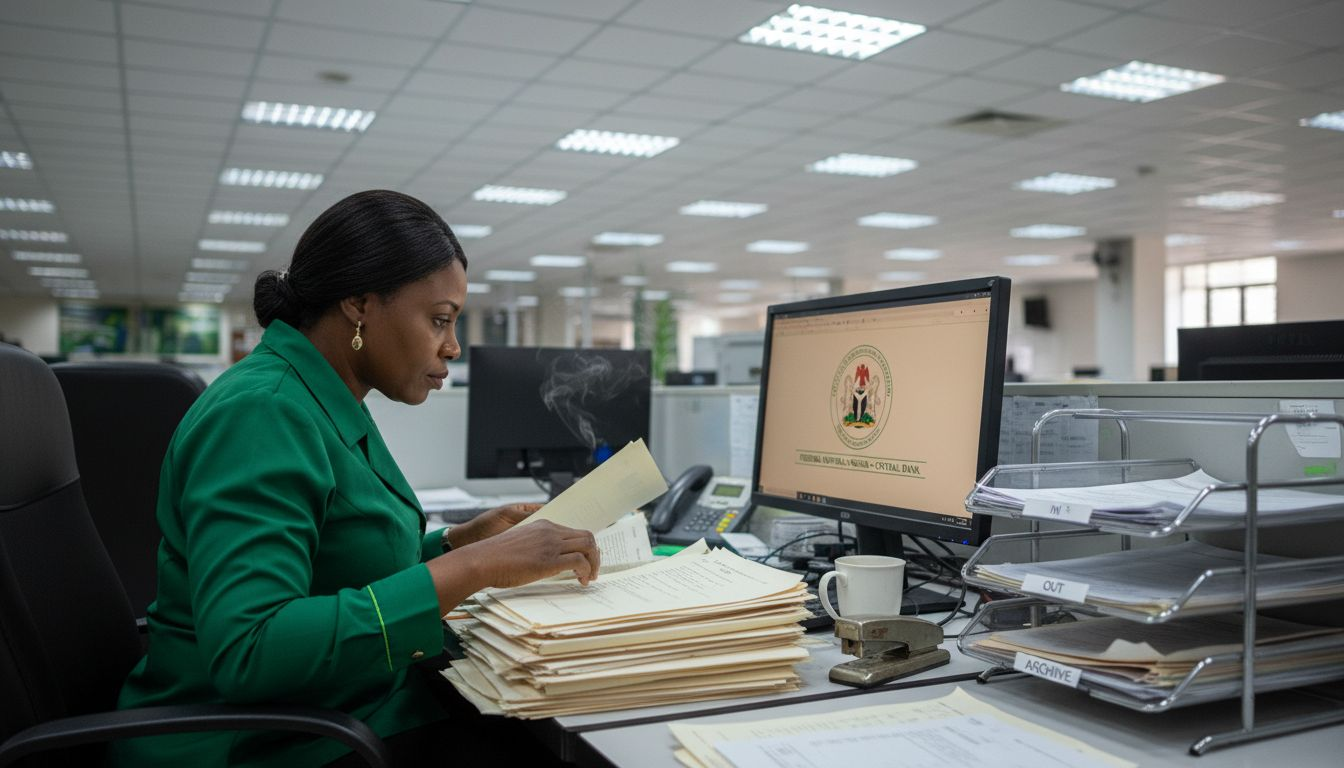 What Is Digital Currency and Its Impact on Nigerians 2 Central Bank worker at fintech desk Nigeria