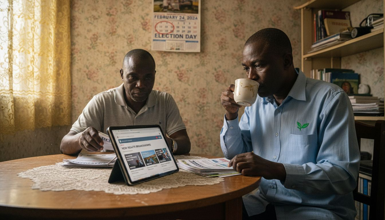 Nigerians reading health and political news