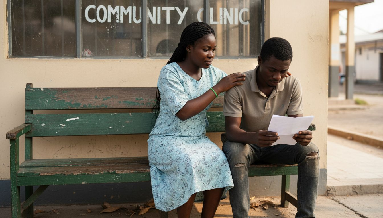 Community Engagement Benefits: 30% Better Mental Health 2 Supportive youth conversation outside clinic