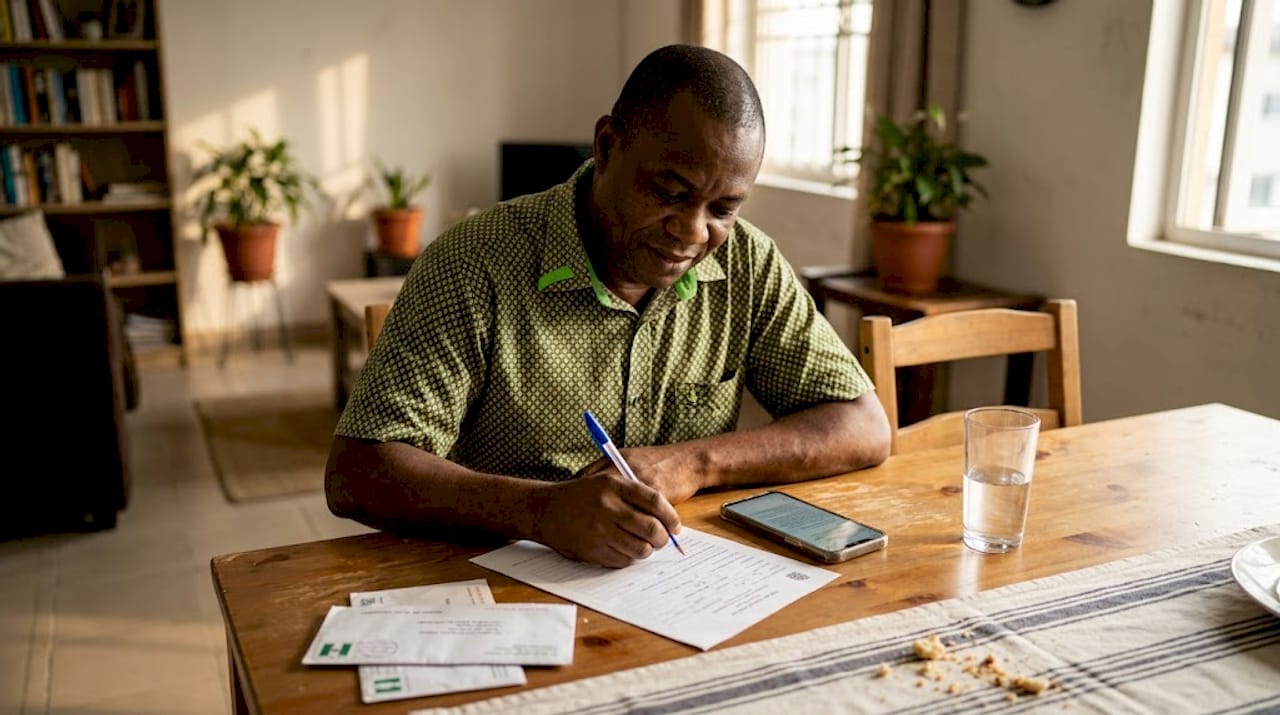 Man files data complaint at home table