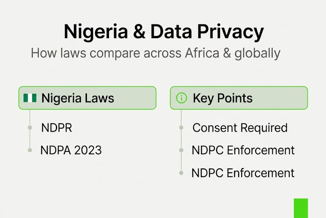 Infographic comparing Nigeria data privacy laws