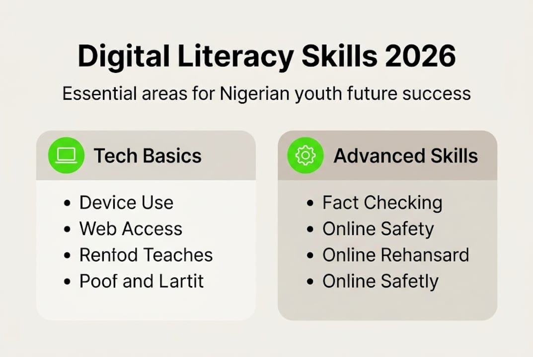 Infographic on key digital literacy skills