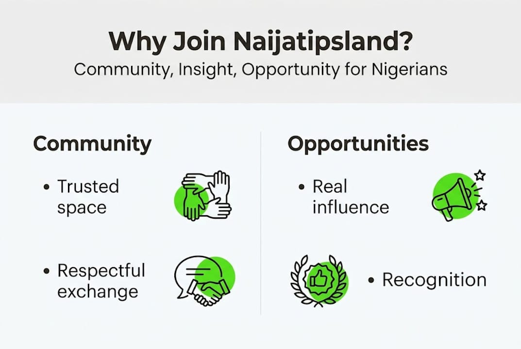 Infographic of Naijatipsland benefits and features