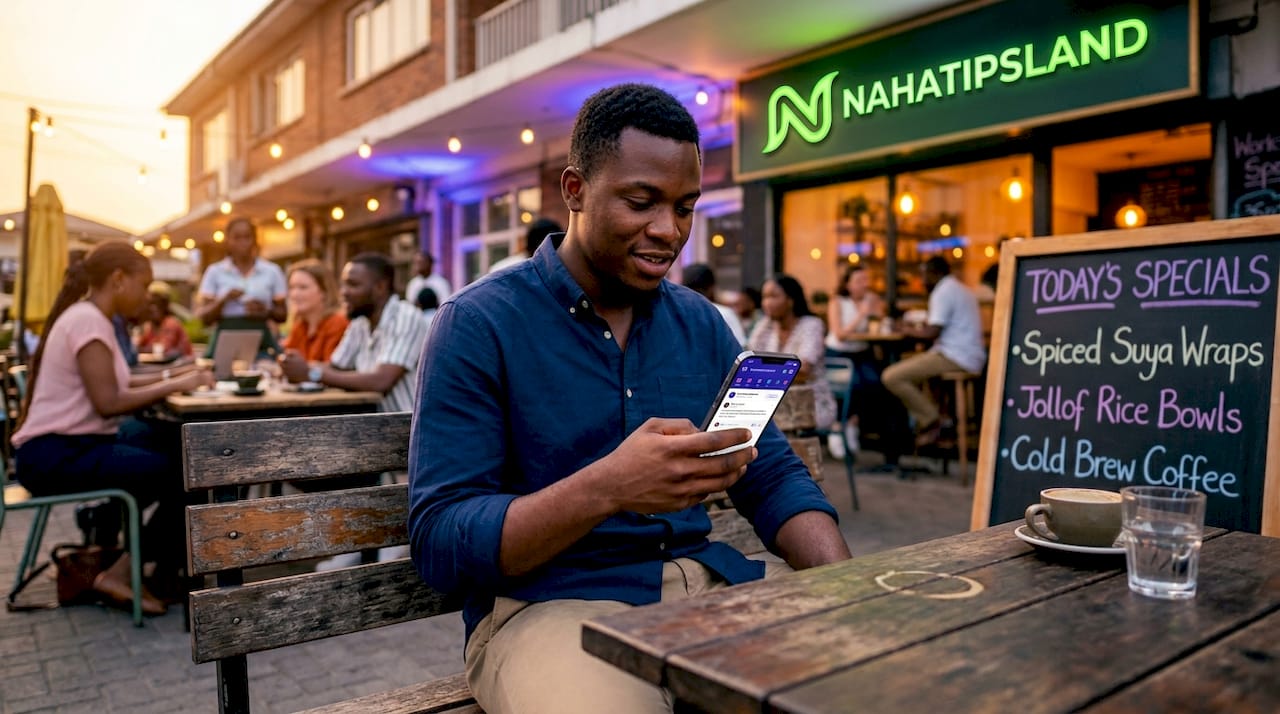 Small business owner viewing social media engagement