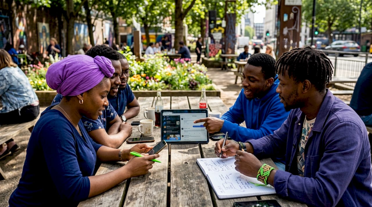 What Is Digital Activism? A Guide for Nigerian Youth 2 Nigerian youth collaborating on digital activism