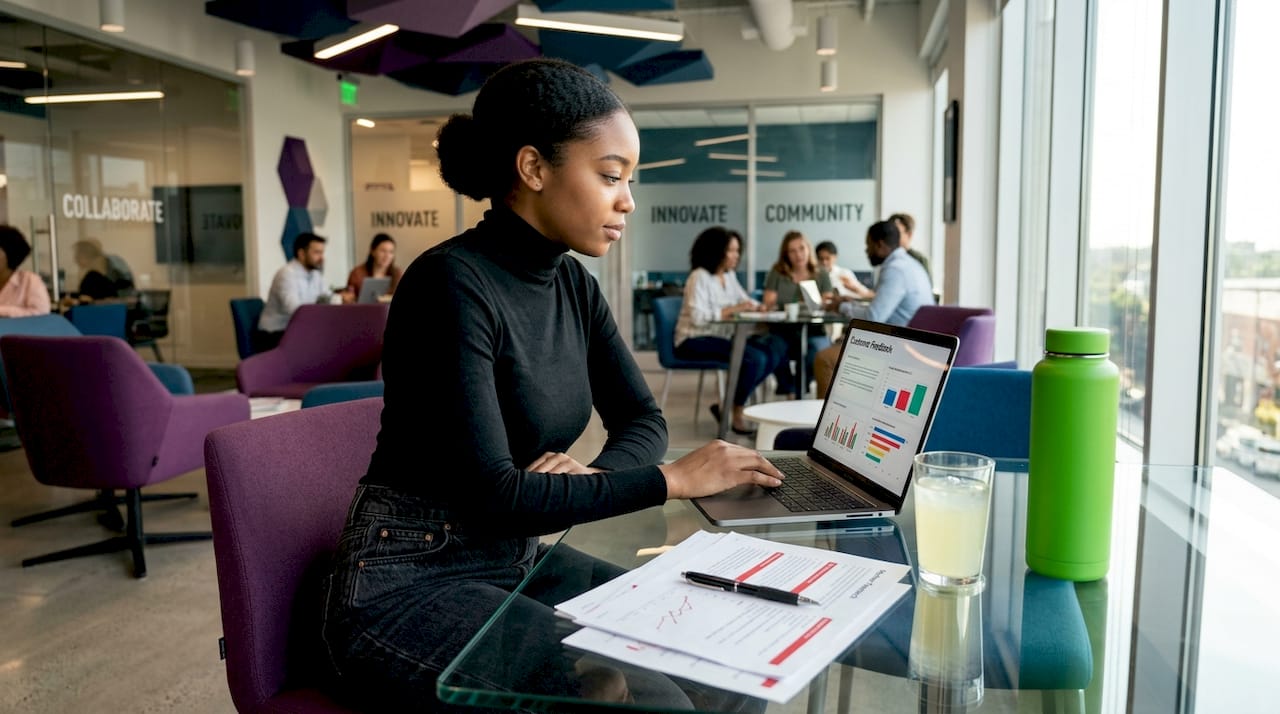 Common Entrepreneurship Mistakes That Kill Startups 2 Startup founder analyzing product-market fit data