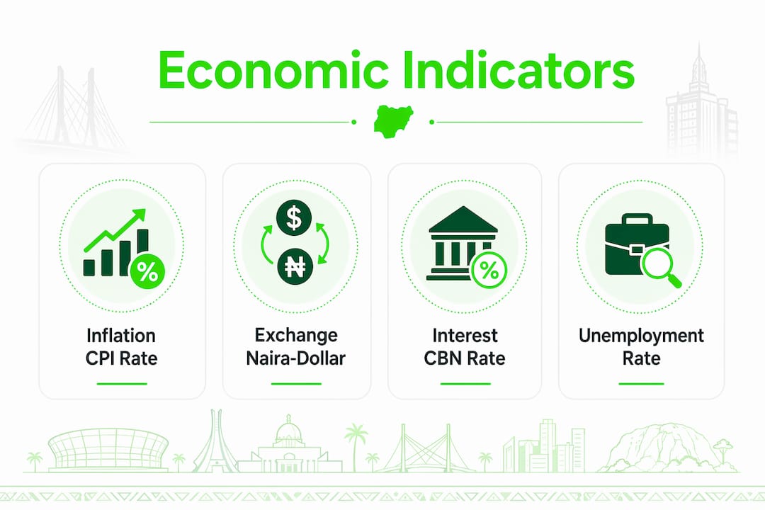 Infographic highlighting Nigeria’s key economic indicators