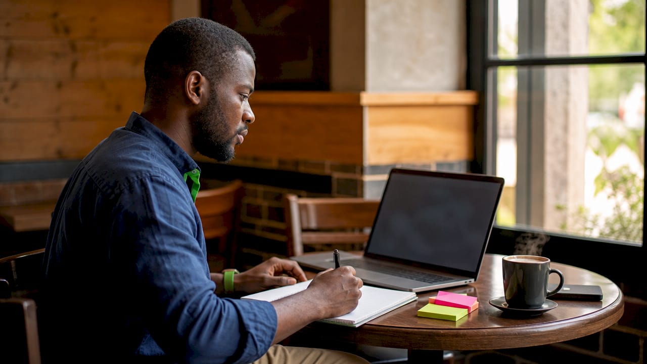 Skills in Demand 2026: What Nigerian Professionals Need 2 Nigerian man taking notes on technical skills