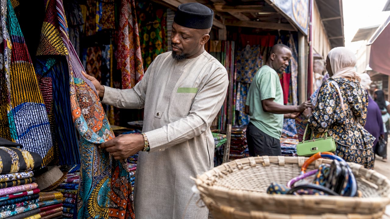 Nigerian man shopping in trend-inspired boutique