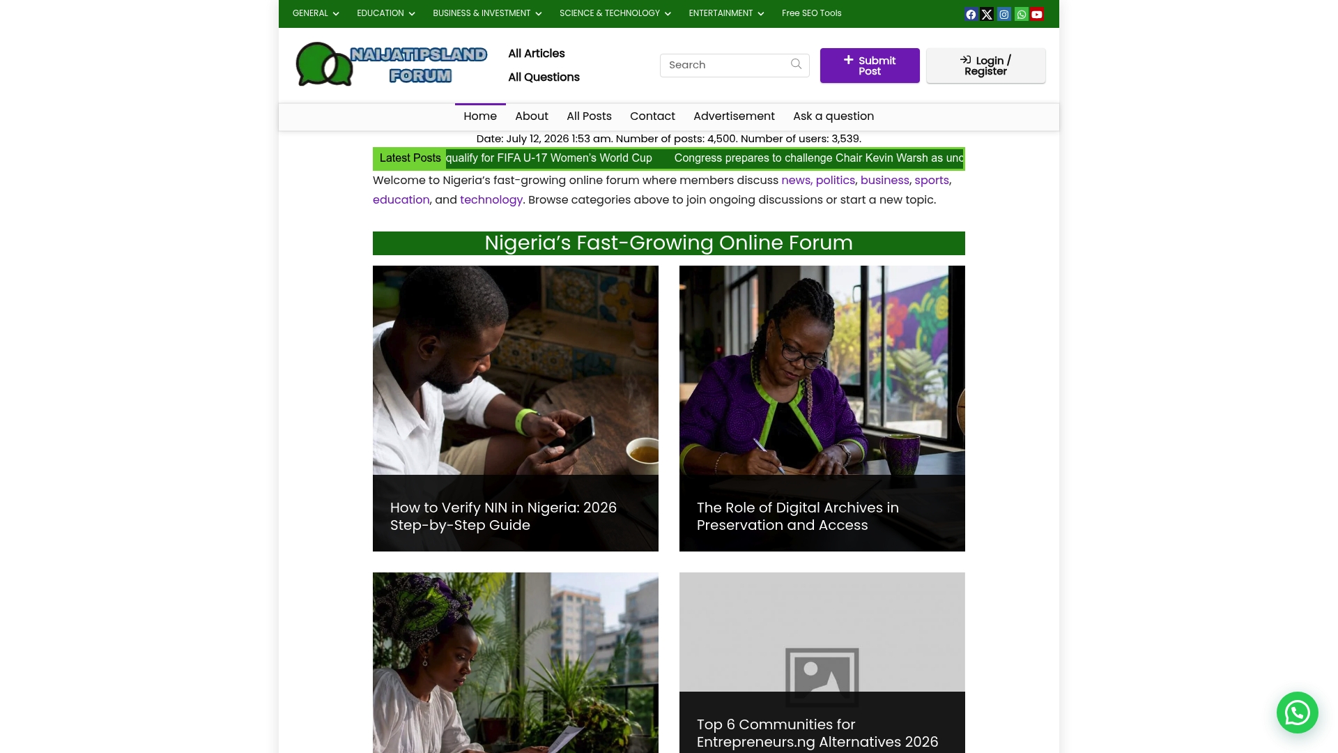 Top 3 Communities for issuesiface.com alternatives 2026 2 https://naijatipsland.com