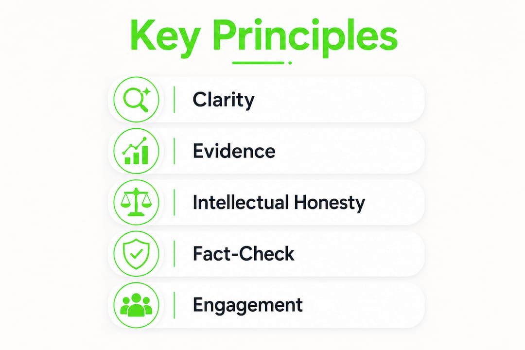 Political Commentary Guide for Nigerian Young Adults 2 Infographic illustrating key principles of political commentary