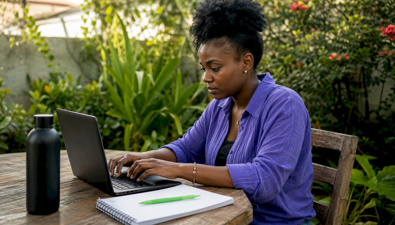 Hands adjusting WordPress hosting settings on laptop