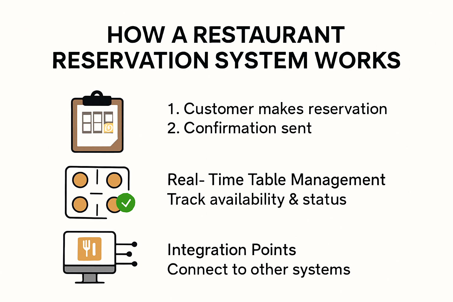 How restaurant reservation systems work visual overview