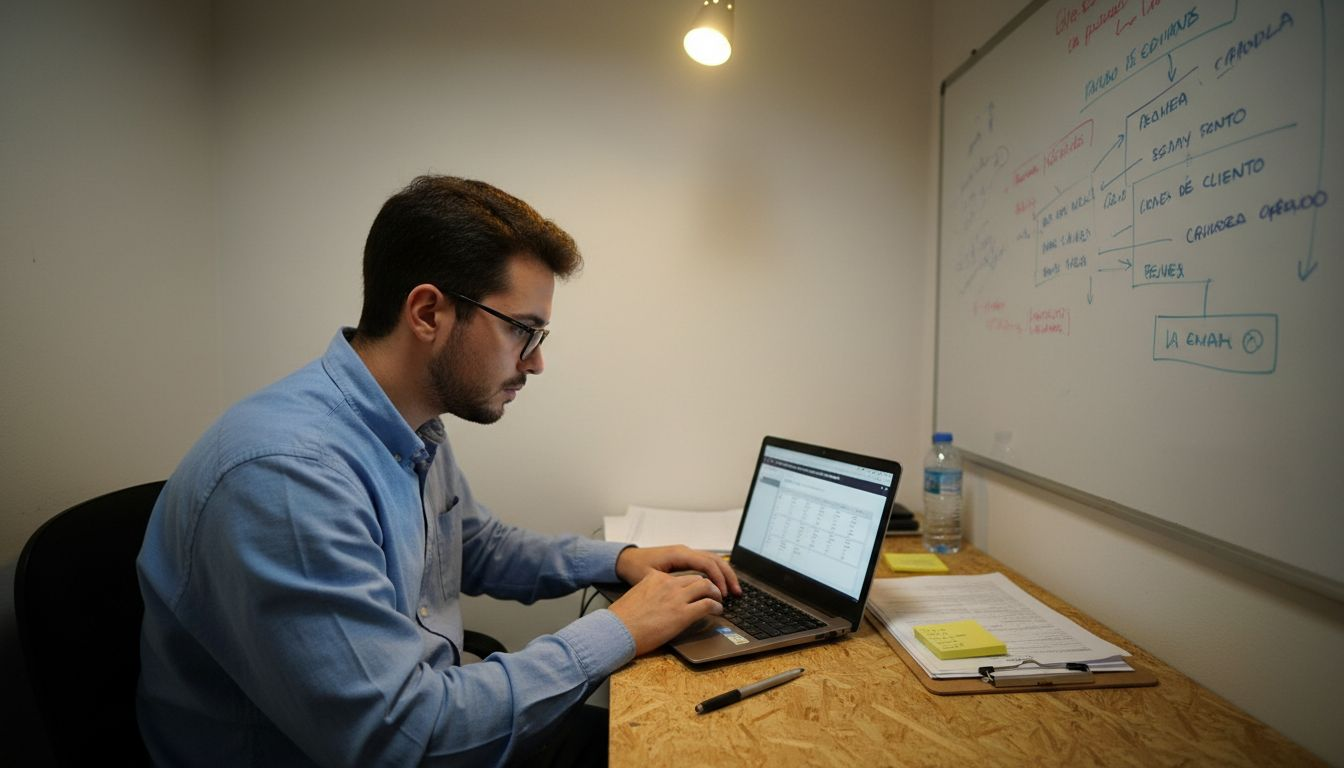 Profesional revisando su calendario de reservas online