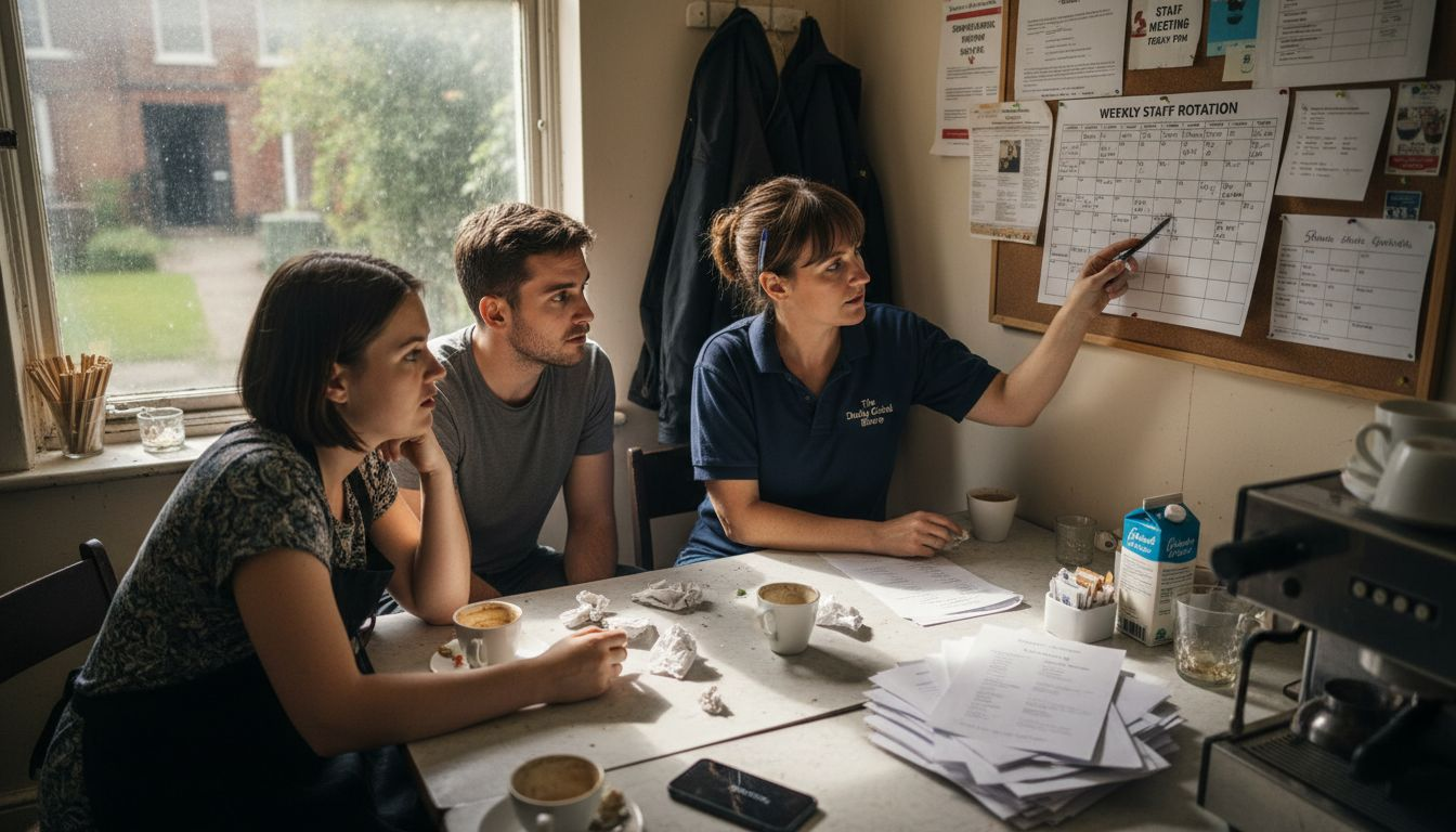 Manager reviewing live floor plan status