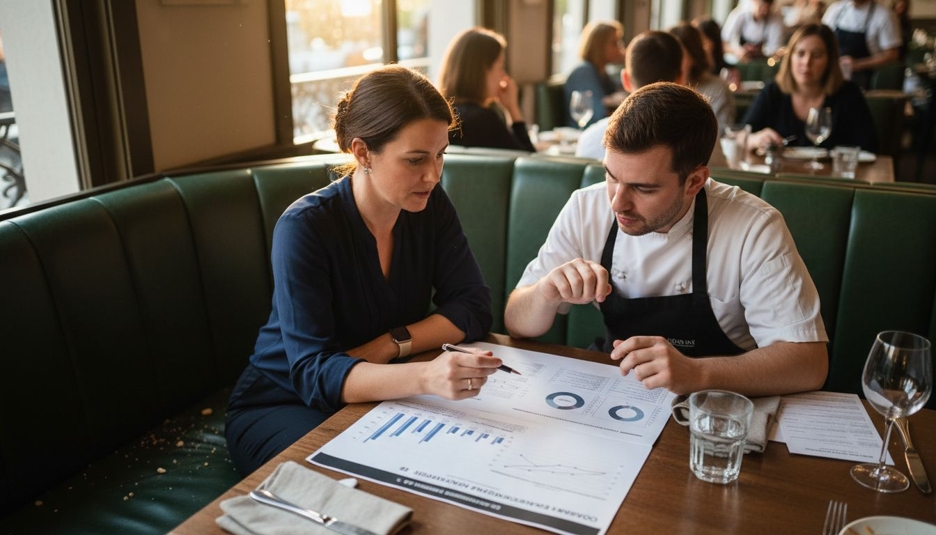 Manager and chef performance review meeting