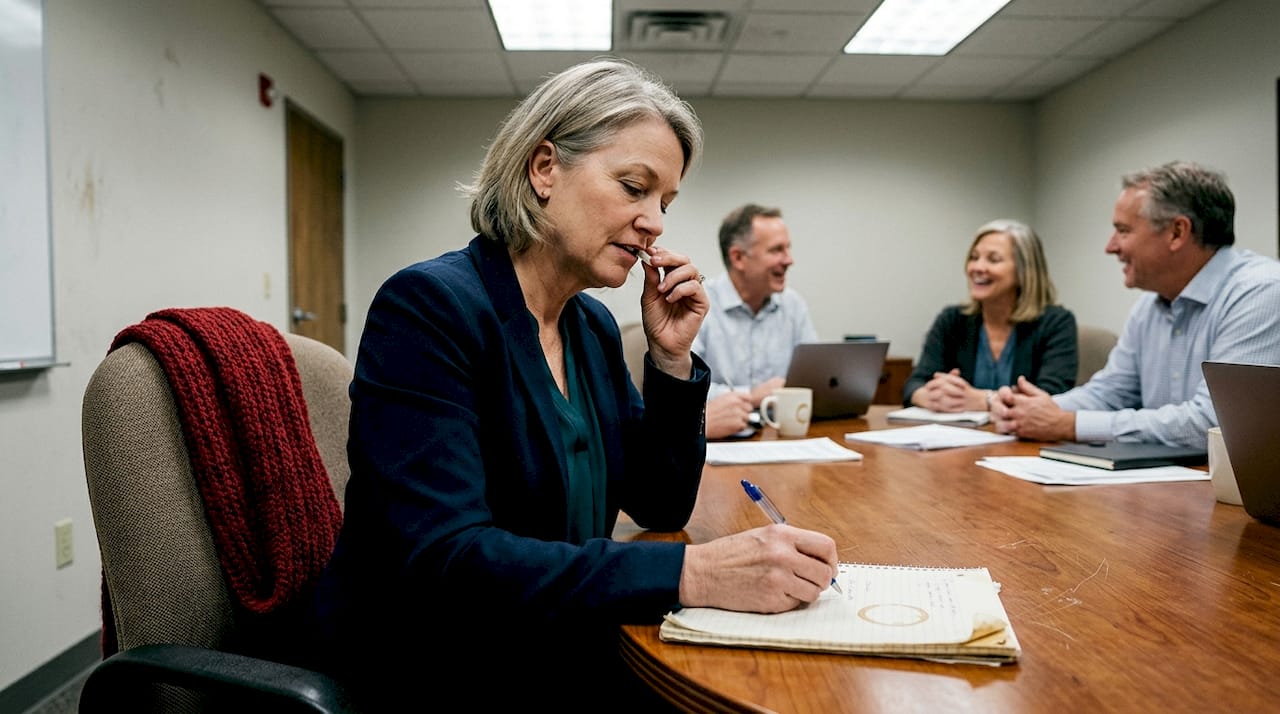 Nicotine pouch use in office meeting