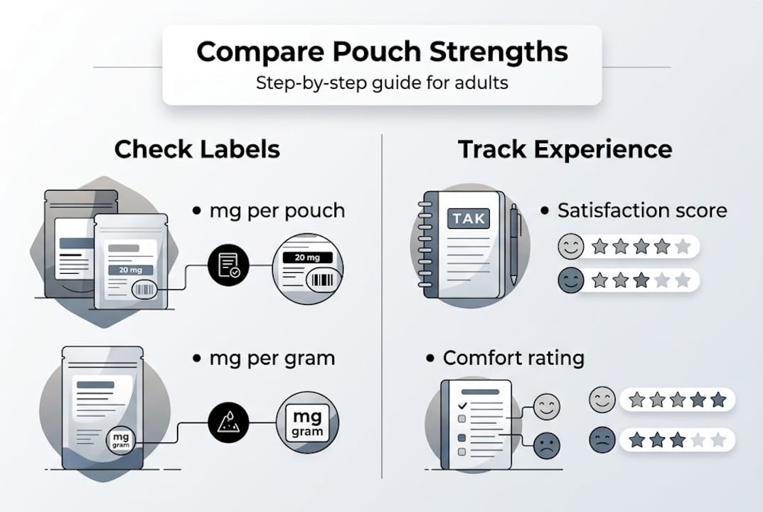 Infographic shows pouch strength comparison steps