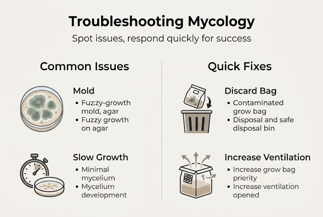 Infographic summarizing common problems and solutions