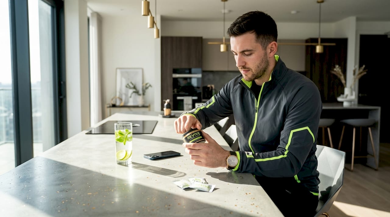 Man inspecting nicotine pouch can packaging