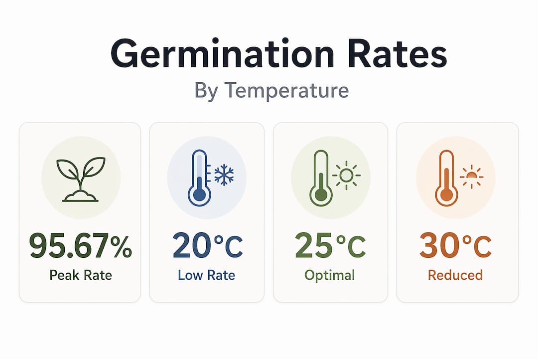 Infographic germination rate by temperature stats
