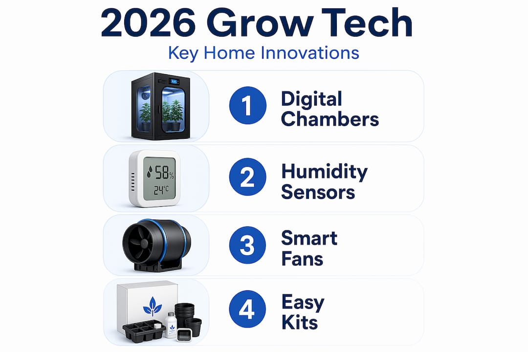 Infographic lists home mushroom grower technologies