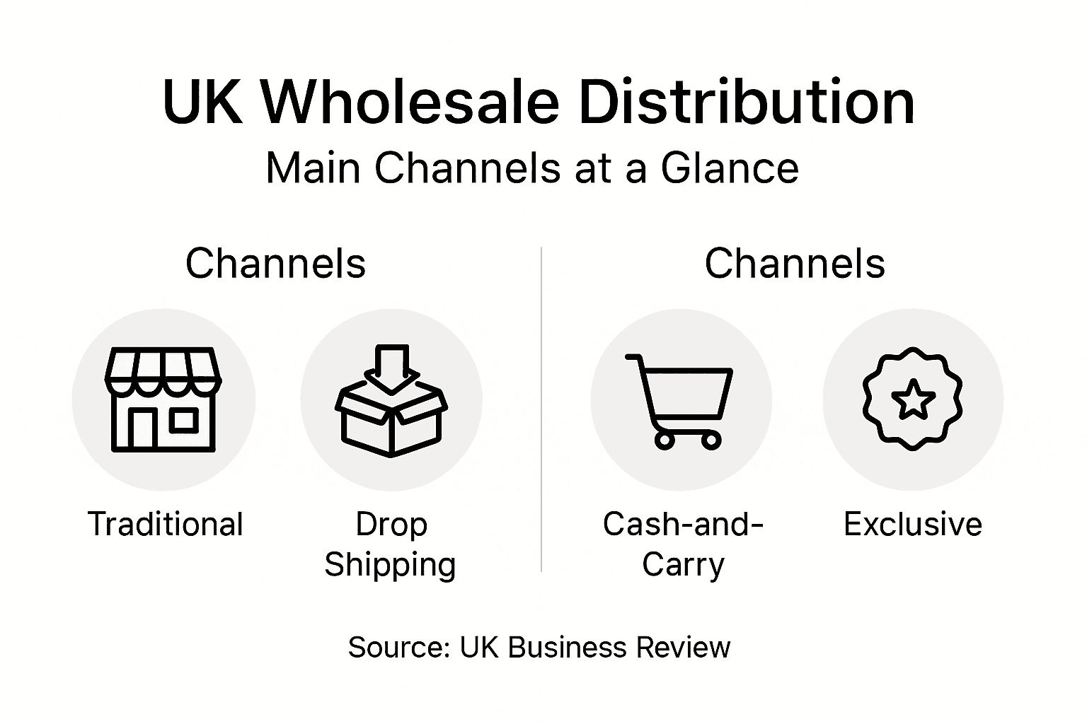 Infographic highlighting UK wholesale distribution channels