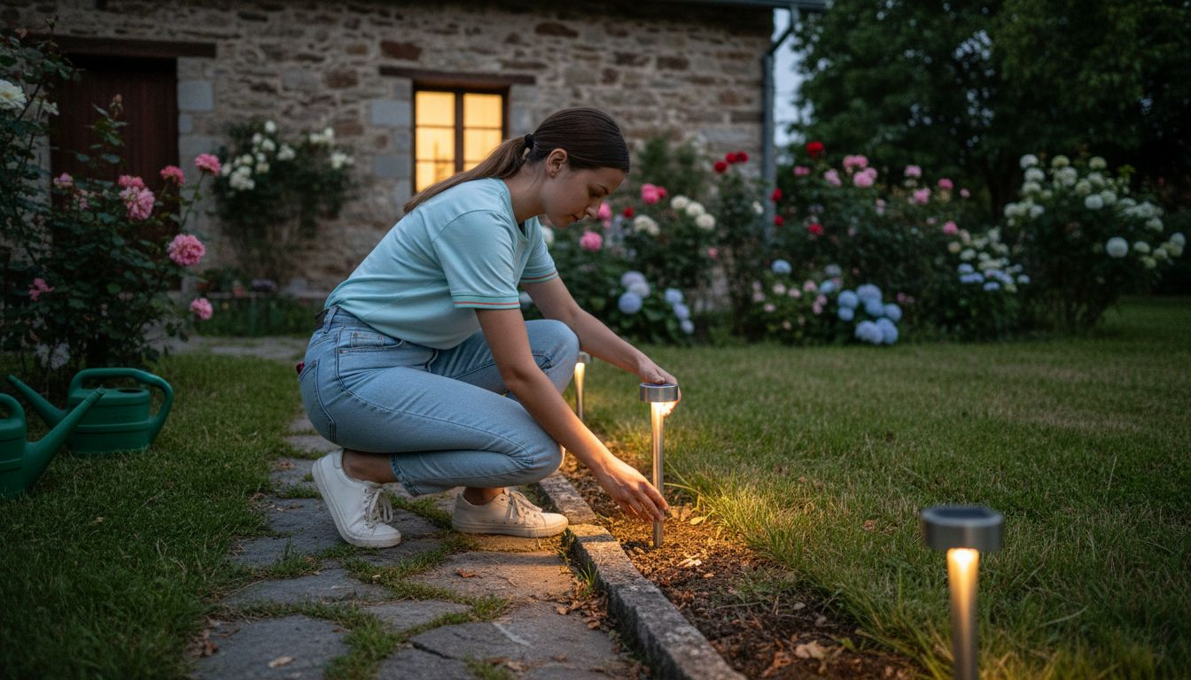 Ob večernem mraku je pravi čas, da po vrtu razporedimo solarne luči in ustvarimo prijetno vzdušje.