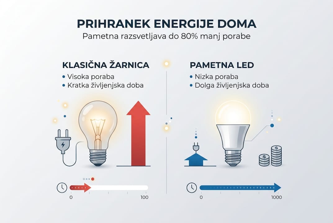 Infografika: koliko energije porabijo pametne žarnice
