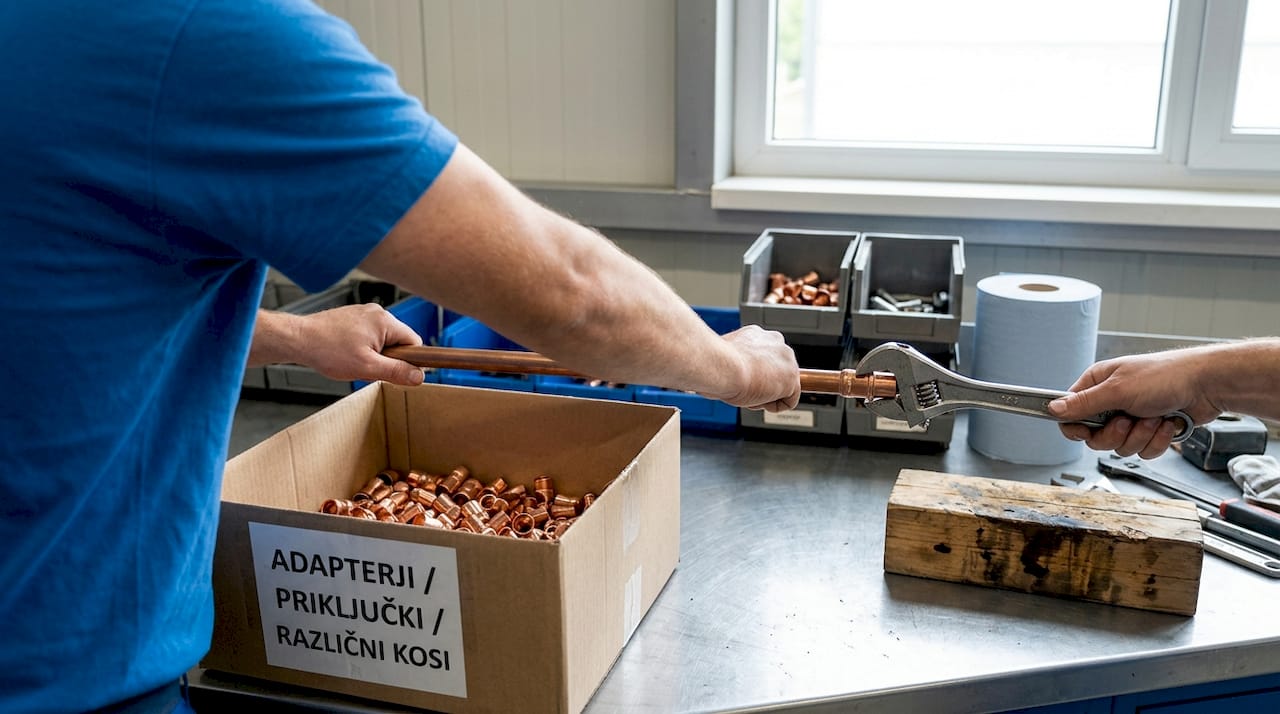 Uporaba adapterja pri vsakodnevnem delu v industrijski delavnici
