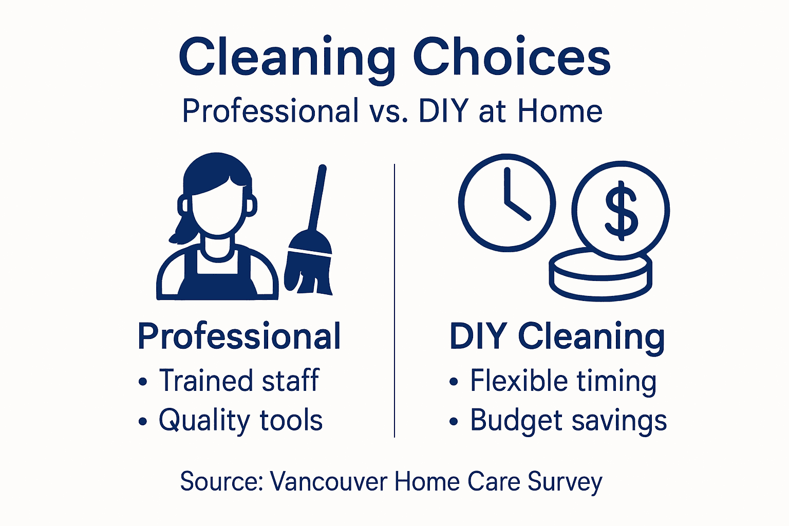 Infographic comparing professional and DIY cleaning