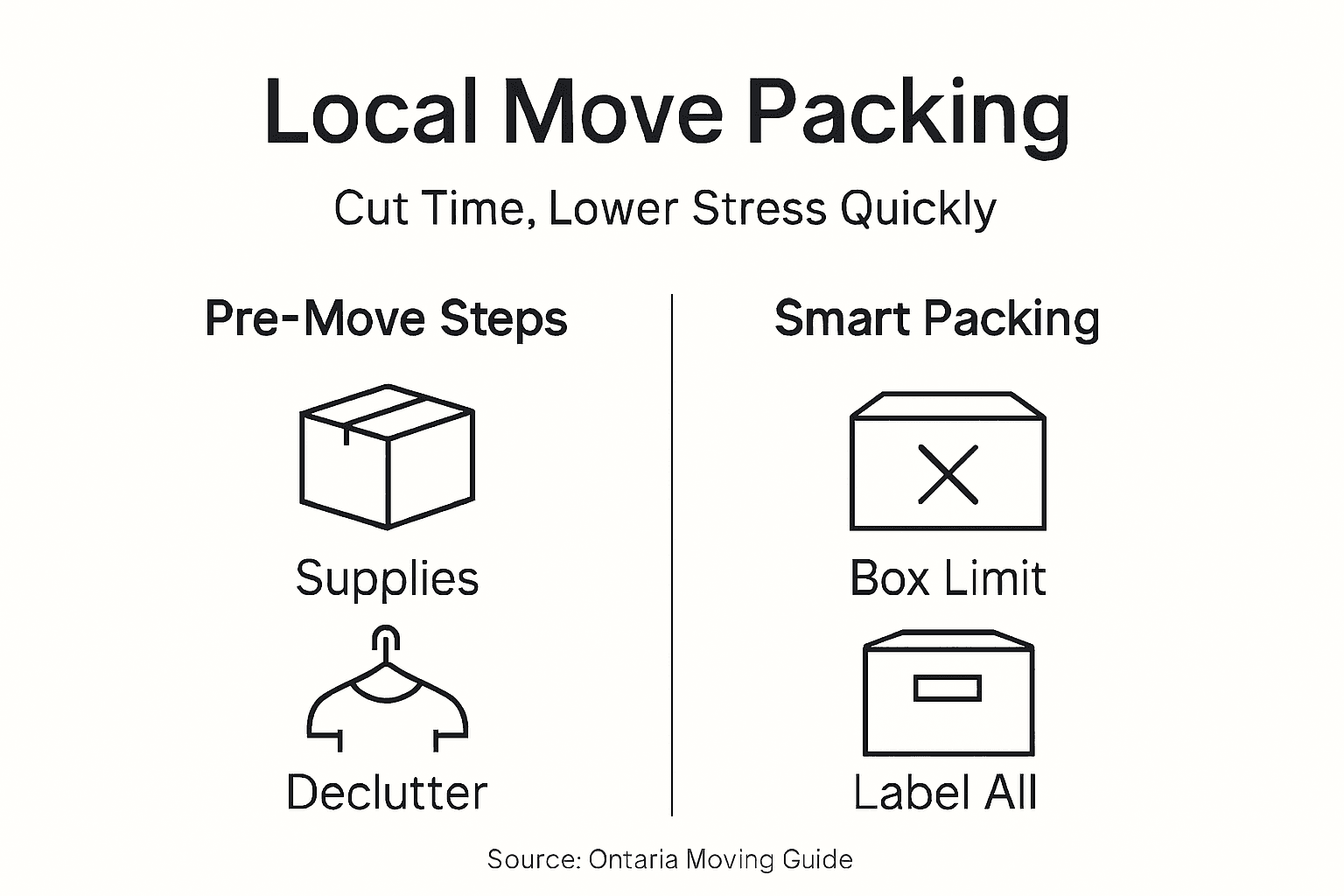 Infographic overview of local move packing